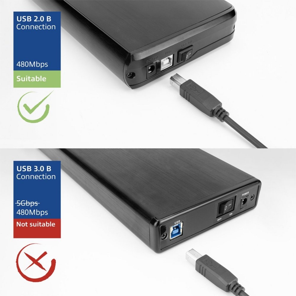 ACT | USB 2.0 Kabel | USB-C naar USB-B | 1,8m | Zwart - Afbeelding 6
