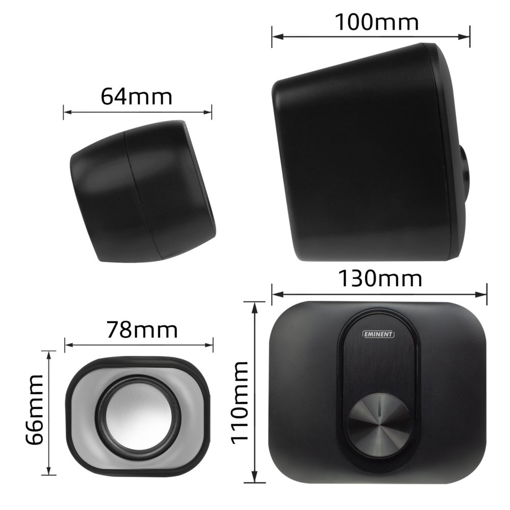 Eminent EM3515 | 2.1 Luidsprekerset | Heldere Geluidskwaliteit | 40W RMS - Afbeelding 3