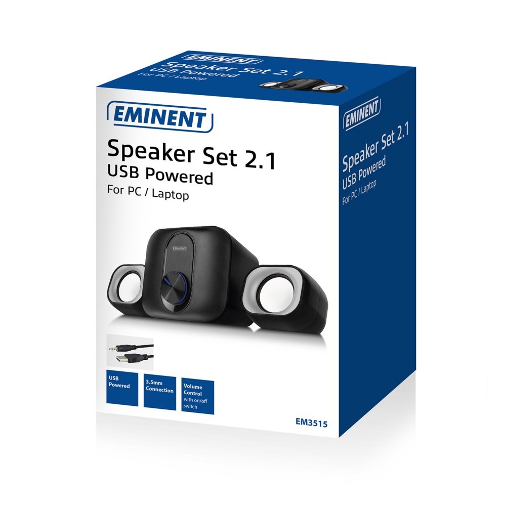 Eminent EM3515 | 2.1 Luidsprekerset | Heldere Geluidskwaliteit | 40W RMS - Afbeelding 4