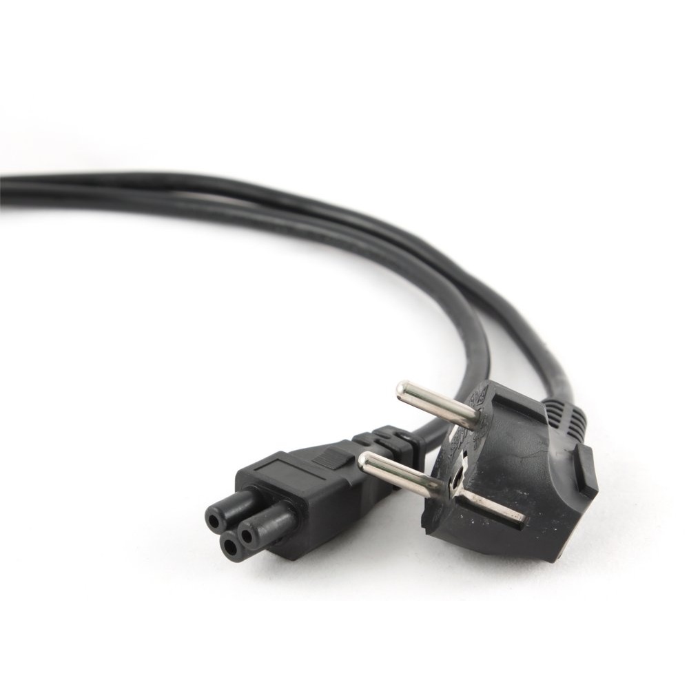 Gembird PC-186-ML12 | 3 m Stroomkabel | Schuko (CEE 7/7) naar C5 (Mickey Mouse) | Zwart | VDE-goedgekeurd | 10A / 250V