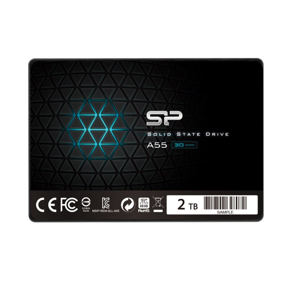 Silicon Power A55 | 2TB SATA SSD | 2.5” | 500MB/s Lezen | 450MB/s Schrijven