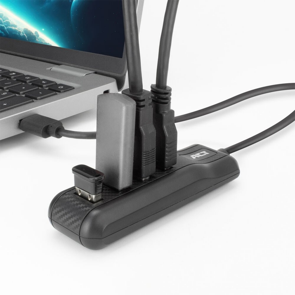 ACT AC6320 | USB 3.2 Gen 1 Interface Hub | Type-A | 5 Gbps | Zwart - Afbeelding 3