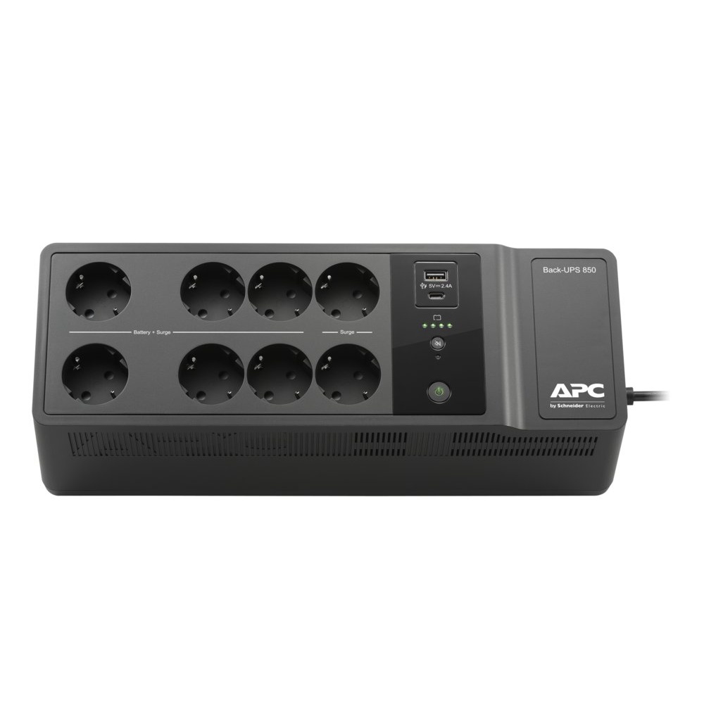 APC Back-UPS BE850G2-GR | 850 VA | 8 Schuko Stopcontacten (6 op Accu) | USB Type-A & C | AVR Spanningstabilisatie | Bescherming tegen Stroomstoringen - Afbeelding 2