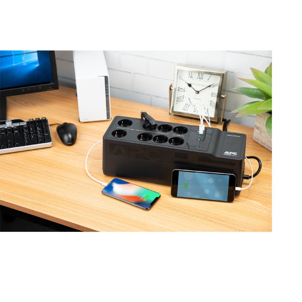 APC Back-UPS BE850G2-GR | 850 VA | 8 Schuko Stopcontacten (6 op Accu) | USB Type-A & C | AVR Spanningstabilisatie | Bescherming tegen Stroomstoringen - Afbeelding 6