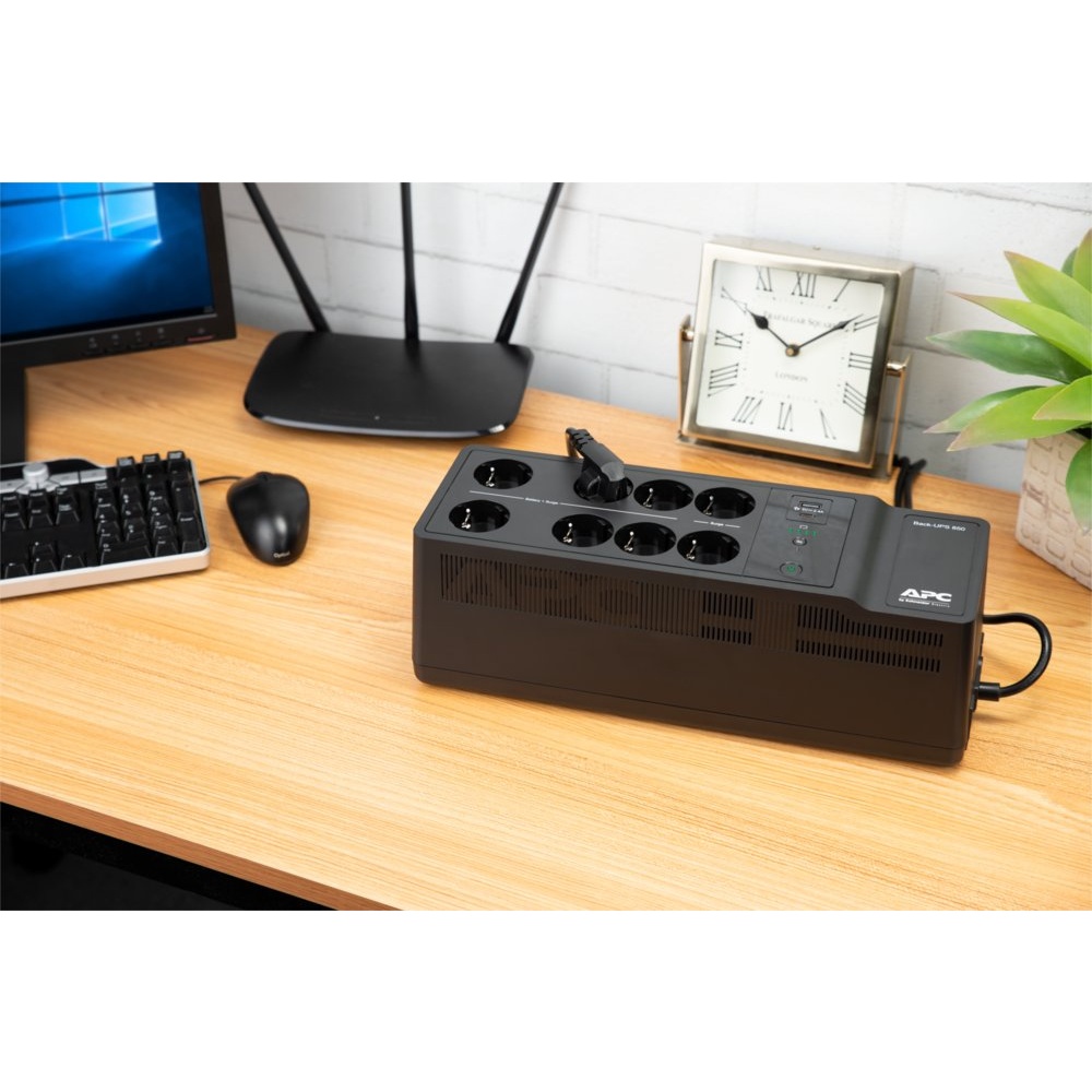APC Back-UPS BE850G2-GR | 850 VA | 8 Schuko Stopcontacten (6 op Accu) | USB Type-A & C | AVR Spanningstabilisatie | Bescherming tegen Stroomstoringen - Afbeelding 8