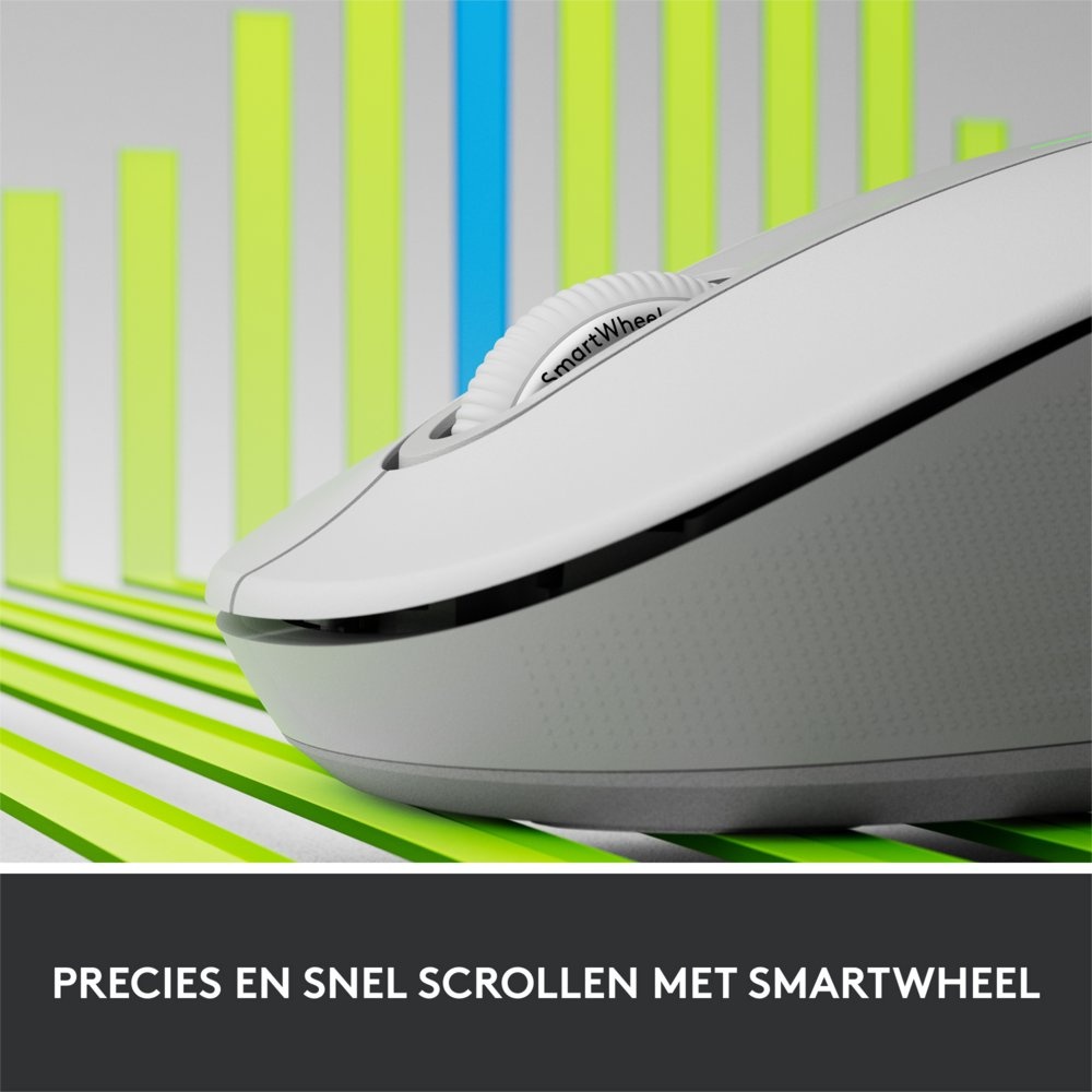 Logitech Signature M650 | Draadloze Muis | Rechtshandig | RF + Bluetooth | 2000 DPI | Wit - Afbeelding 7