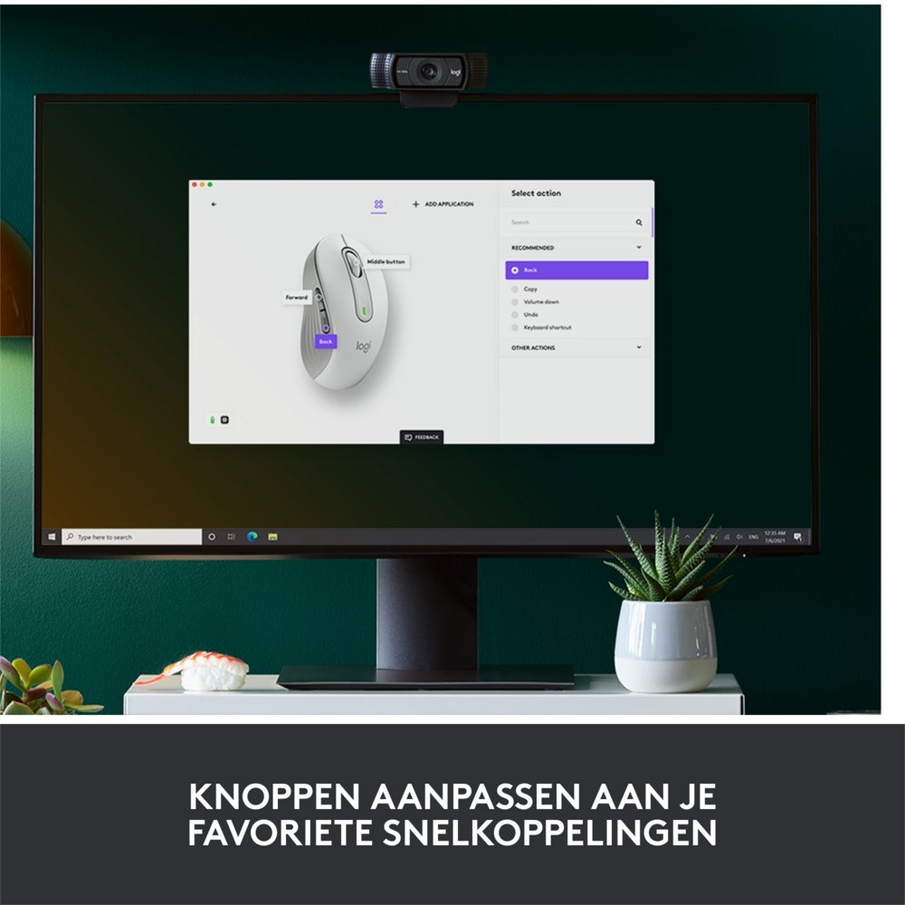 Logitech Signature M650 | Draadloze Muis | Rechtshandig | RF + Bluetooth | 2000 DPI | Wit - Afbeelding 9