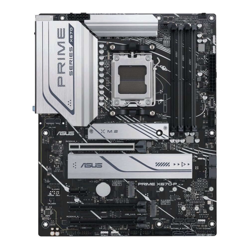 ASUS PRIME X670-P | AMD X670 | Socket AM5 | 4x DDR5 | ATX Moederbord | REFURBISHED - Afbeelding 2