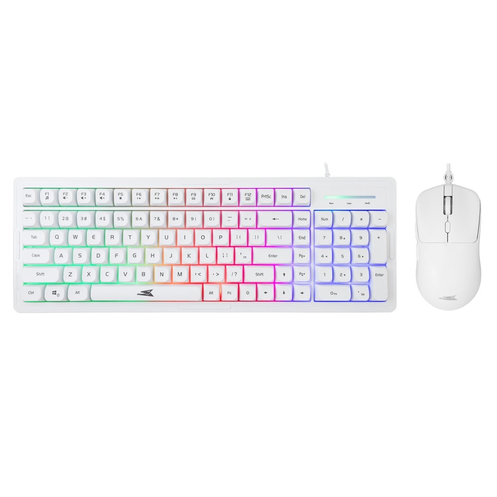 Baracuda ORCA RGB | Bekabeld Gaming Toetsenbord inclusief Muis | QWERTY | Wit