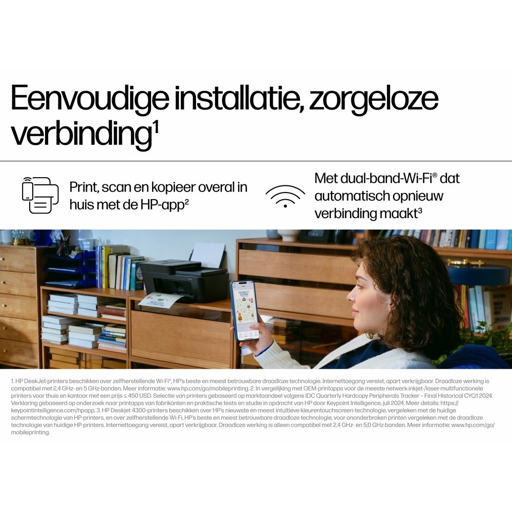 HP DeskJet 4320 All-in-One Printer | Wifi | Dubbelzijdig Printen | Scan en Kopieer | A4 | Kleur - Afbeelding 8