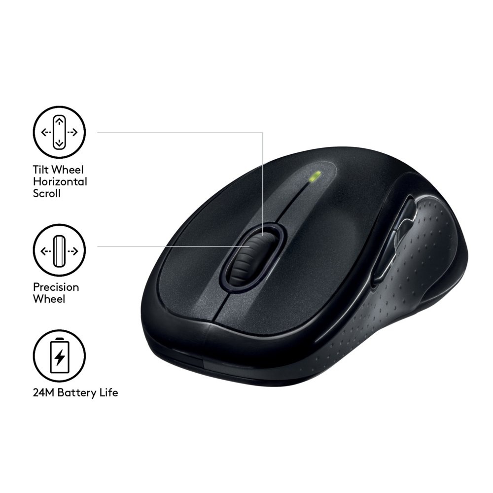 Logitech M510 | Draadloze Muis | Links- en Rechtshandig | RF | 1000 DPI | Zwart | Returned - Afbeelding 4