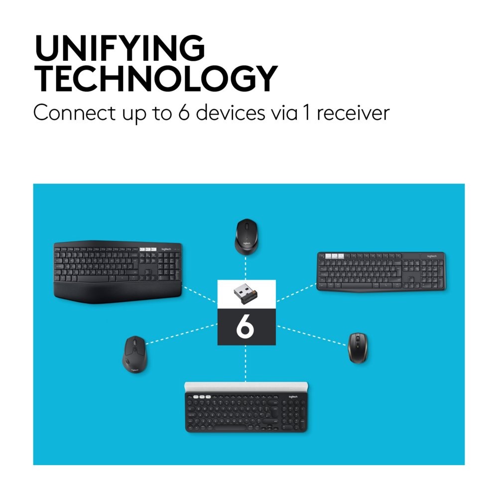 Logitech M510 | Draadloze Muis | Links- en Rechtshandig | RF | 1000 DPI | Zwart | Returned - Afbeelding 9