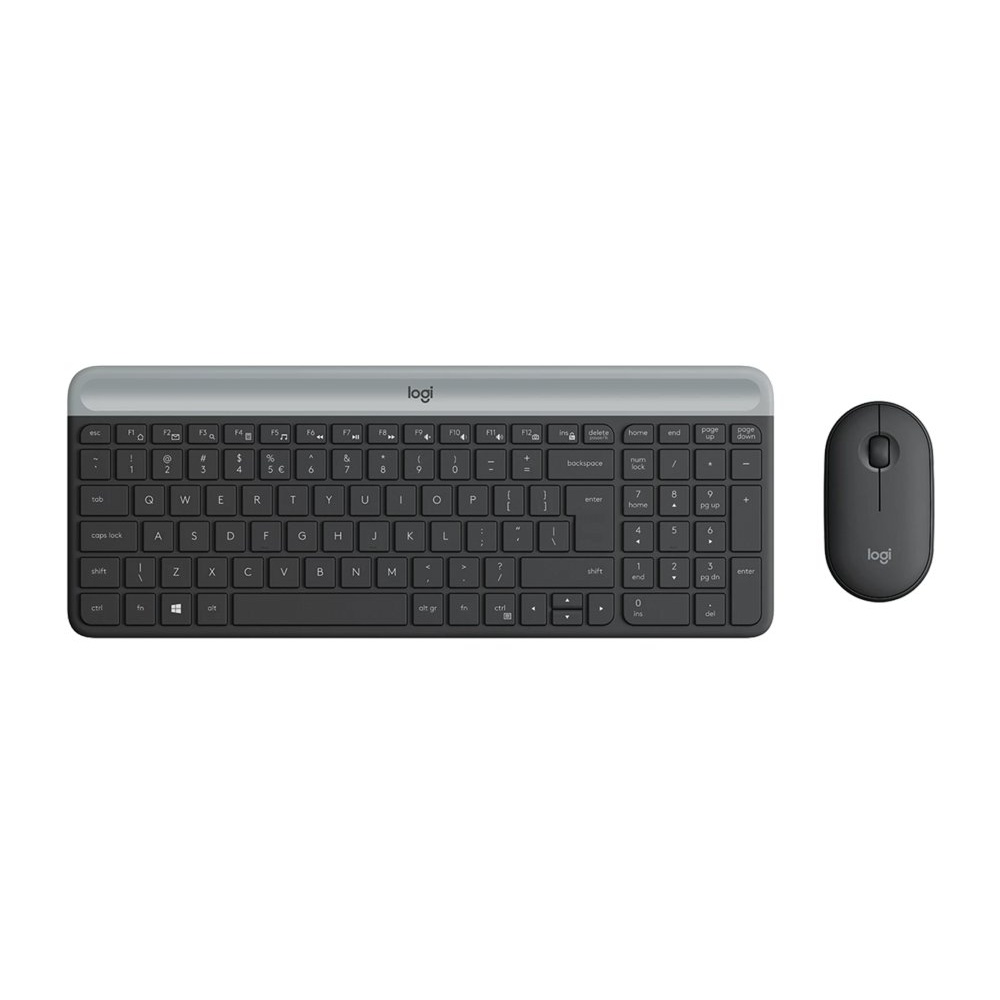 Logitech MK470 Slim Combo | Draadloos Toetsenbord en Muis | QWERTY US International | Grafiet | RETURNED
