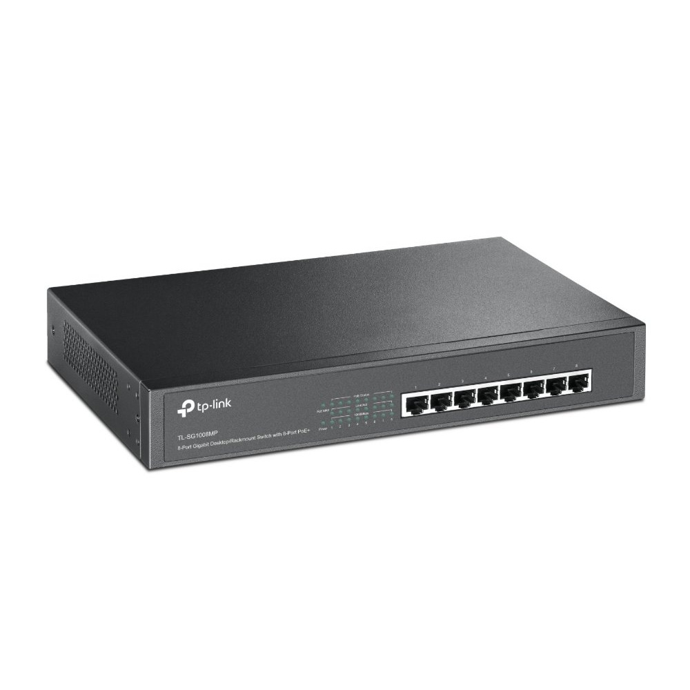 TP-Link TL-SG1008MP | Unmanaged Switch | 8 Poorten | Gigabit Ethernet (10/100/1000 Mbps) | PoE | Zwart - Afbeelding 2