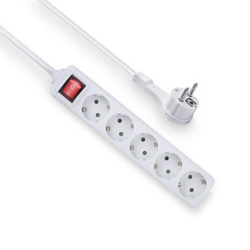 ACT AC2455 | Stekkerdoos | 5 Stopcontacten | 1,5 m | Binnen | Wit