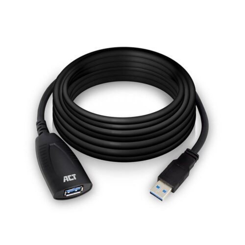 ACT AC6105 | USB 2.0 Booster | 5m | Zwart