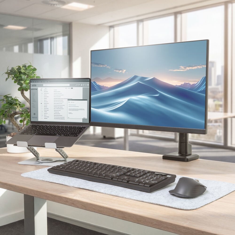 ACT AC8136 | 360° Draaibare Laptopstandaard tot 15,6" | Traploos Hoogte en Hoek Verstelbaar | Metaal - Afbeelding 2