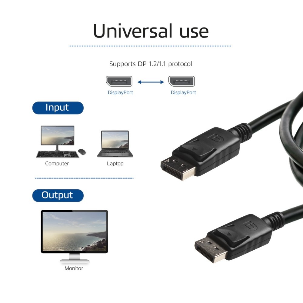 ACT AK3981 | DisplayPort Kabel | 3,0m | Zwart - Afbeelding 2