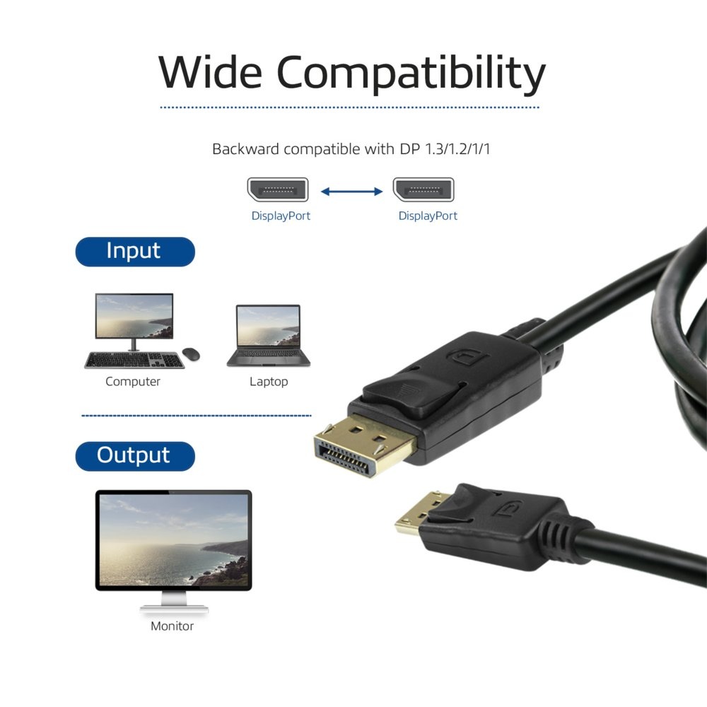 ACT AK4071 | DisplayPort 1.4 Kabel | 1.0m | Zwart - Afbeelding 3
