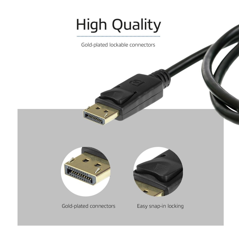 ACT AK4071 | DisplayPort 1.4 Kabel | 1.0m | Zwart - Afbeelding 4