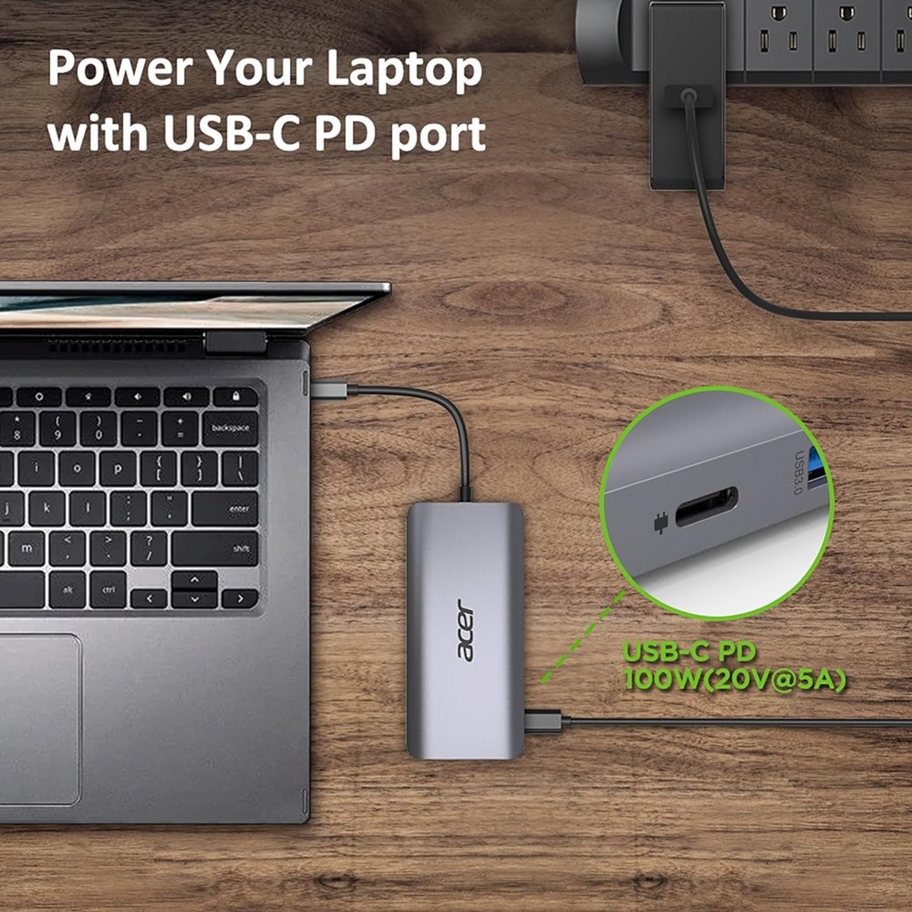 Acer 12-in-1 USB-C Docking Station | Dual HDMI | DisplayPort | Gigabit Ethernet | USB 3.2 Gen 1 - Afbeelding 7