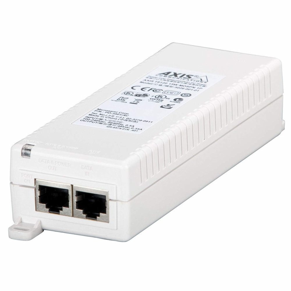 Axis T8120 Midspan 15W 1-Port | PoE Injector | IEEE 802.3af