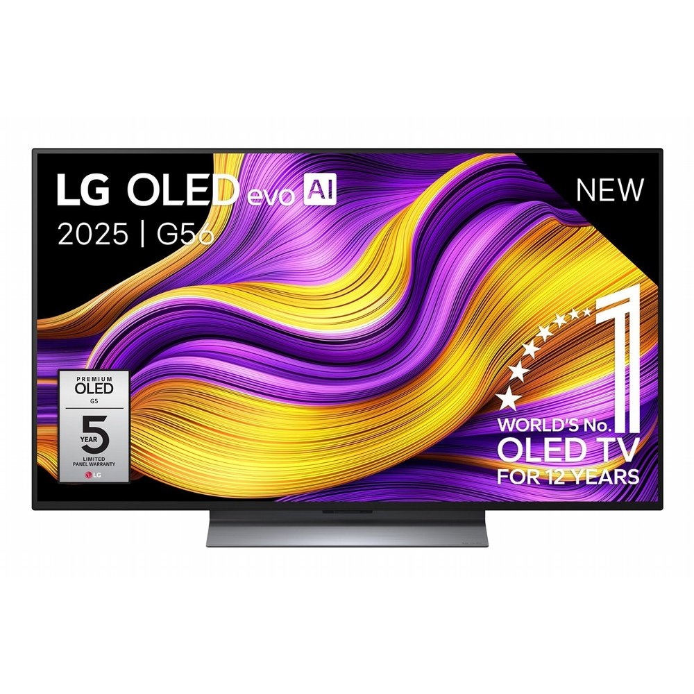 LG OLED48G56LS | 48” OLED evo AI G5 Smart TV | 4K Ultra HD 165Hz | webOS 25 | WiFi | Zwart | Inclusief standaard