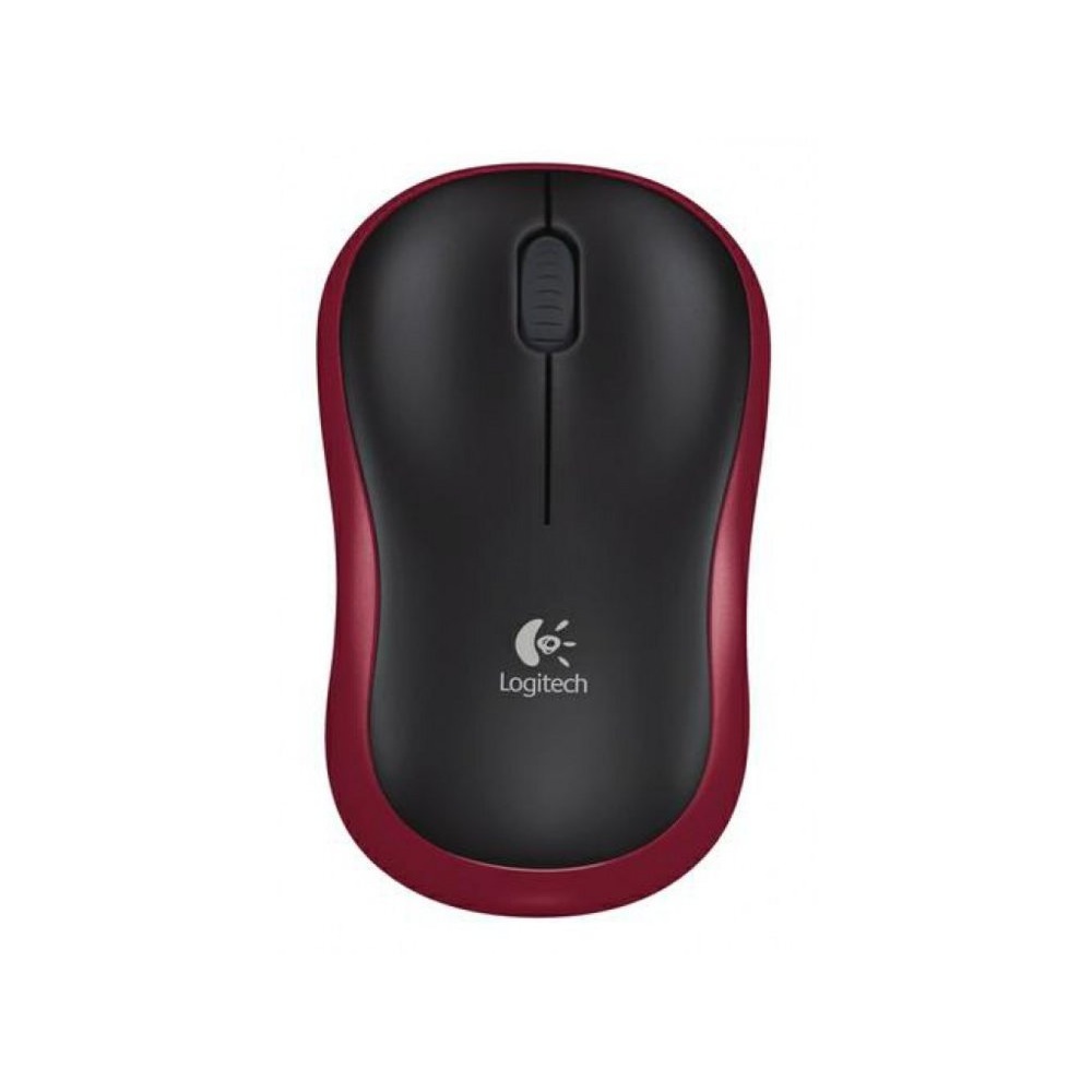 Logitech M185 | Draadloze Muis | Links- en Rechtshandig | RF | 1000 DPI | Zwart/Rood - Afbeelding 2
