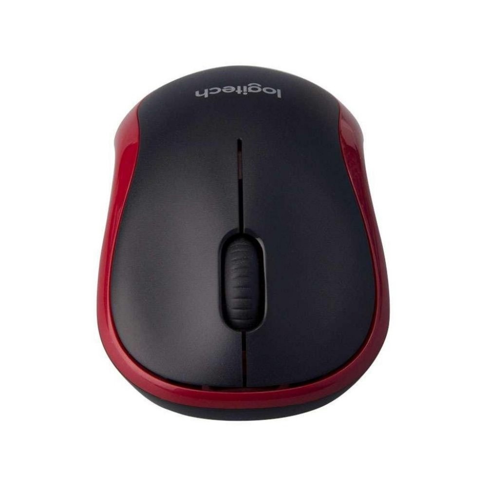 Logitech M185 | Draadloze Muis | Links- en Rechtshandig | RF | 1000 DPI | Zwart/Rood - Afbeelding 3
