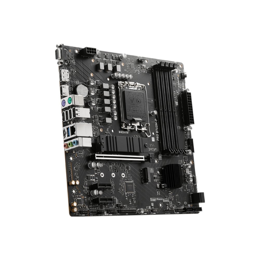 MB MSI PRO B760M-P | Socket LGA 1700 | Intel B760 | 4xDDR5 | Micro-ATX | Moederbord - Afbeelding 4