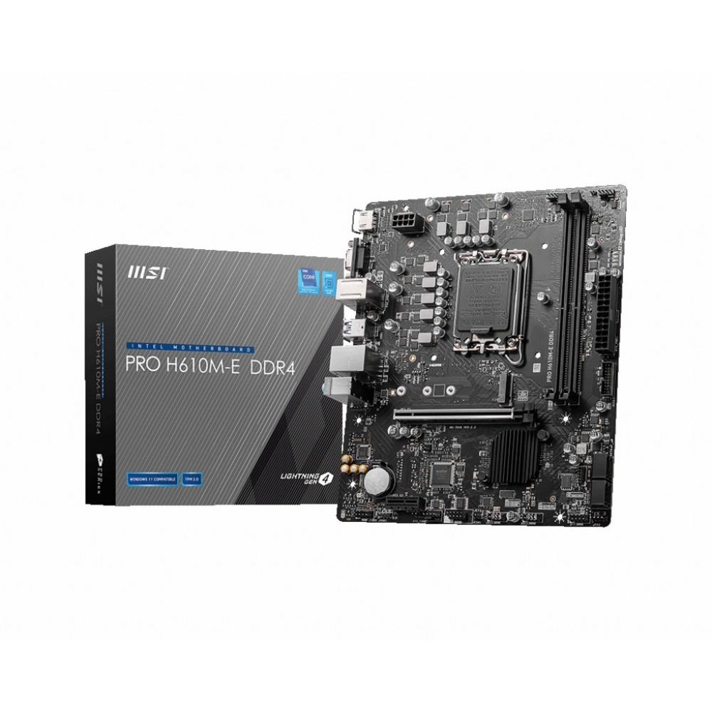 MSI PRO H610M-E | Socket LGA 1700 | Intel H610 | 2xDDR4 | Micro-ATX | Moederbord | OPEN BOX