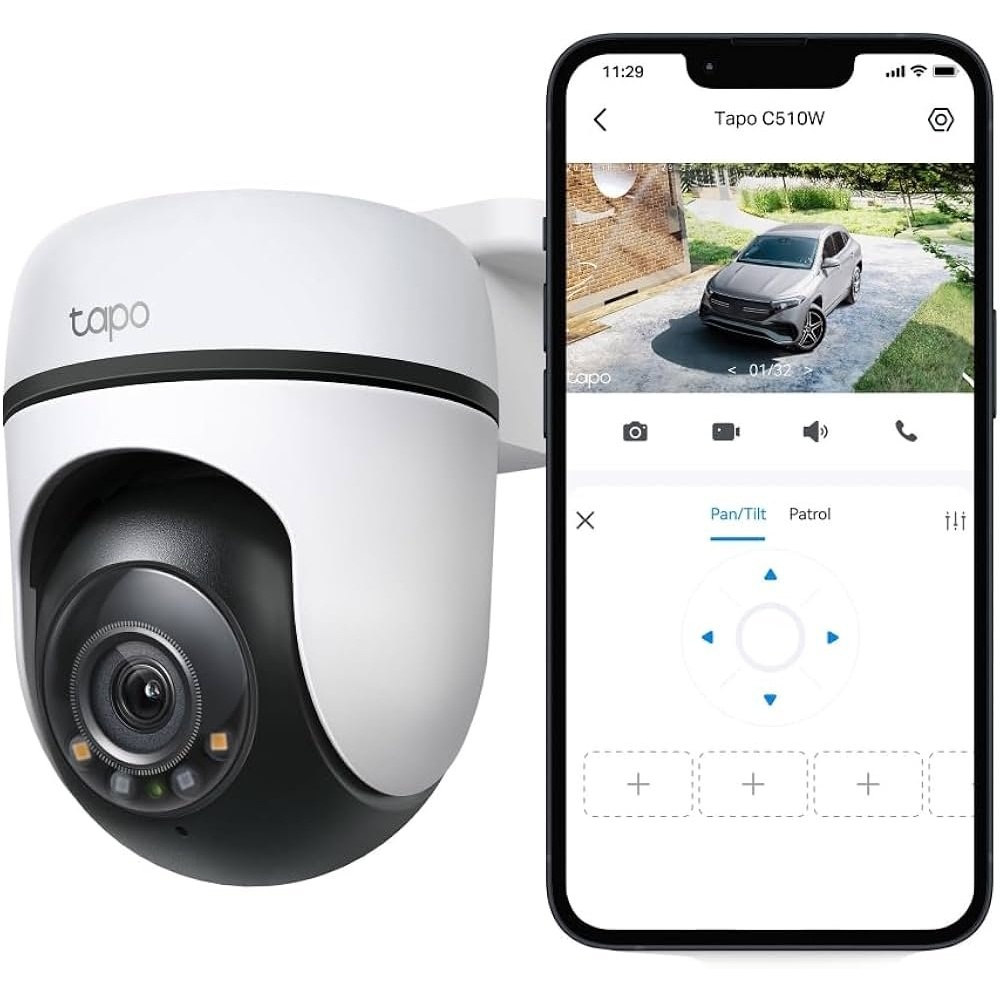 TP Link Tapo C510W | 2K 3MP WiFi Beveiligingscamera | 2304 x 1296 | 360° Pan/Tilt | Nachtzicht in Kleur | IP65 - Afbeelding 3