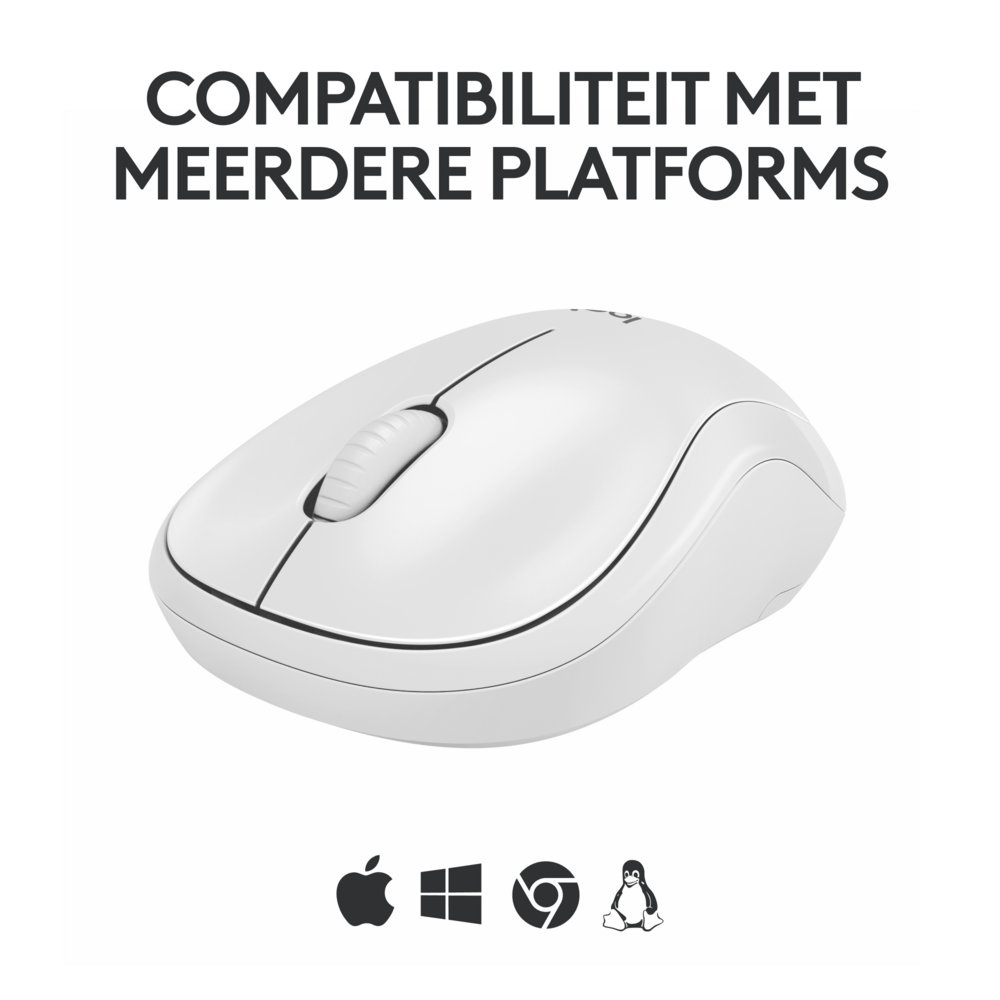 Logitech M240 | Draadloze Bluetooth Muis | Ambidextrous | Compact Reisformaat | Wit - Afbeelding 4