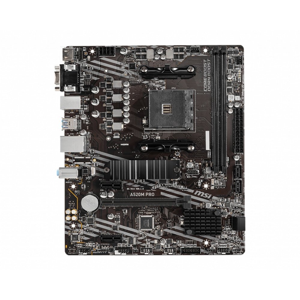 MSI A520M PRO | Socket AM4 | AMD A520 | 2xDDR4 | Micro-ATX | Moederbord | 2e Kans