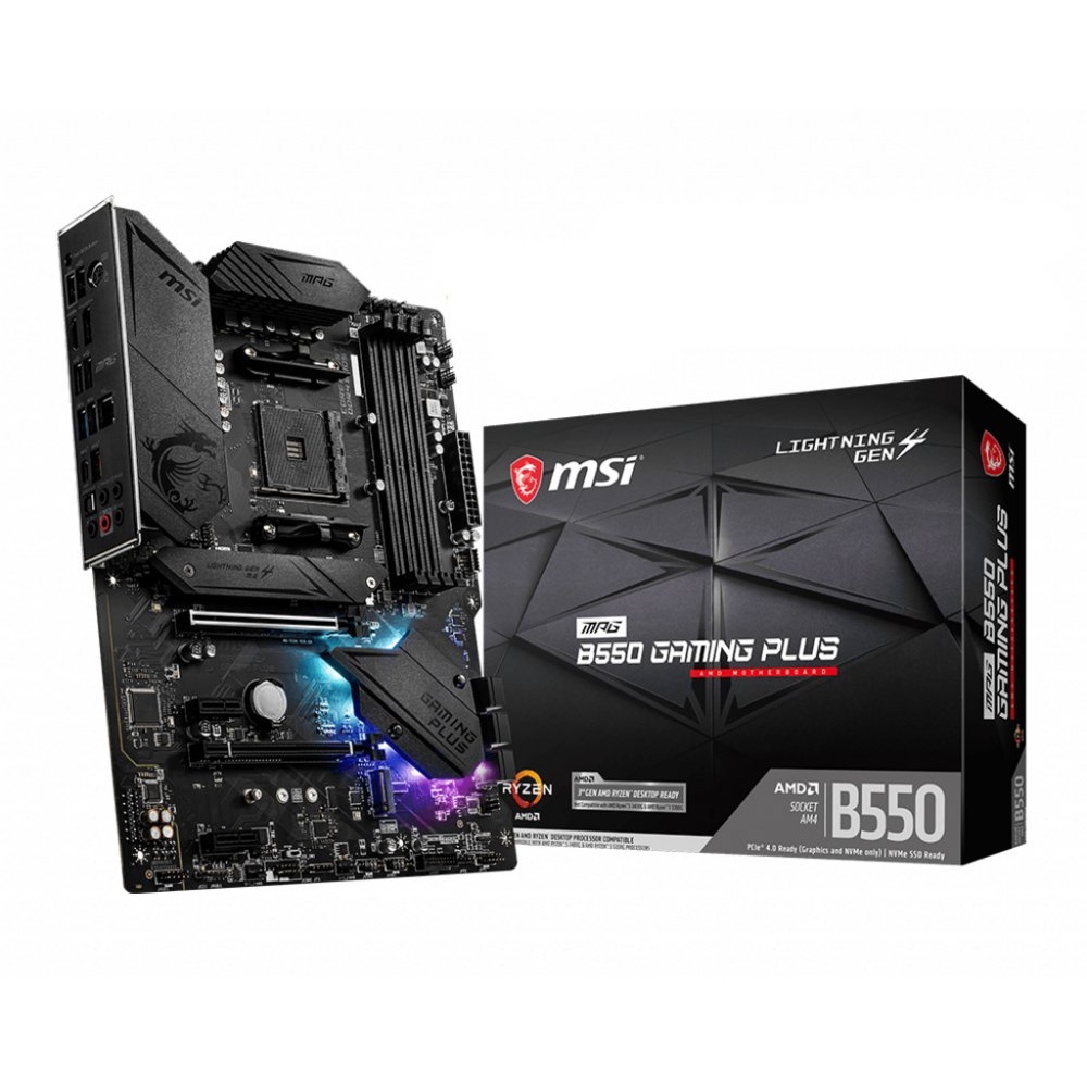MSI MPG B550 Gaming Plus | Socket AM4 | Intel B550 | 4xDDR4 | ATX | Moederbord | RENEWED