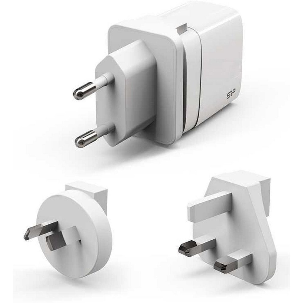 Silicon Power QM16 Oplader | USB-C + USB-A | 20 Watt PD + QC 3.0 | Wit