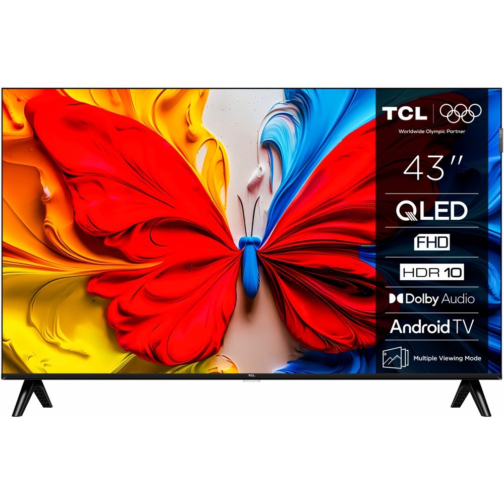 TCL 43S51K 43″ | Full HD QLED Smart TV | Google TV | HDR10 | Zwart