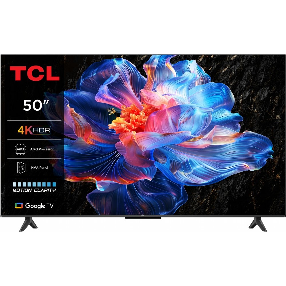 TCL 50P61K 50″ | 4K UHD Smart TV | Google TV | HDR | Zwart
