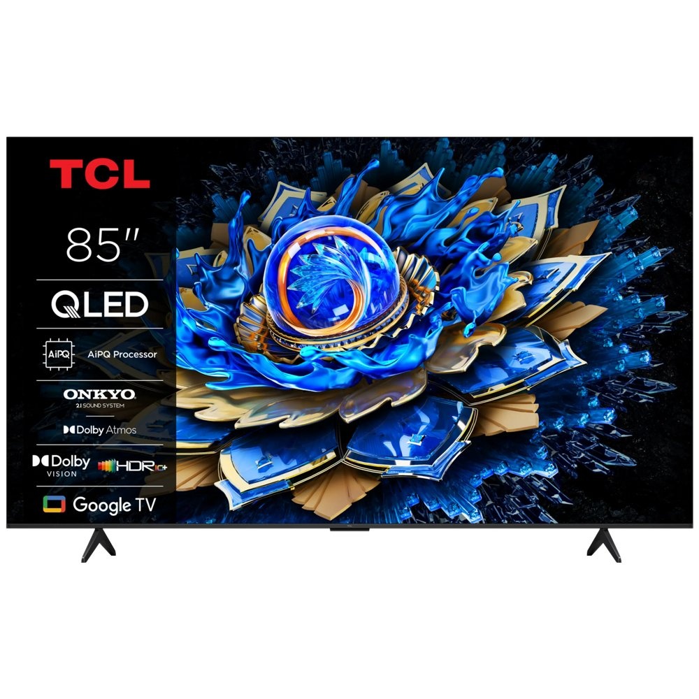 TCL 85T69C 85″ | 4K QLED Smart TV | Google TV | Dolby Vision | Zwart