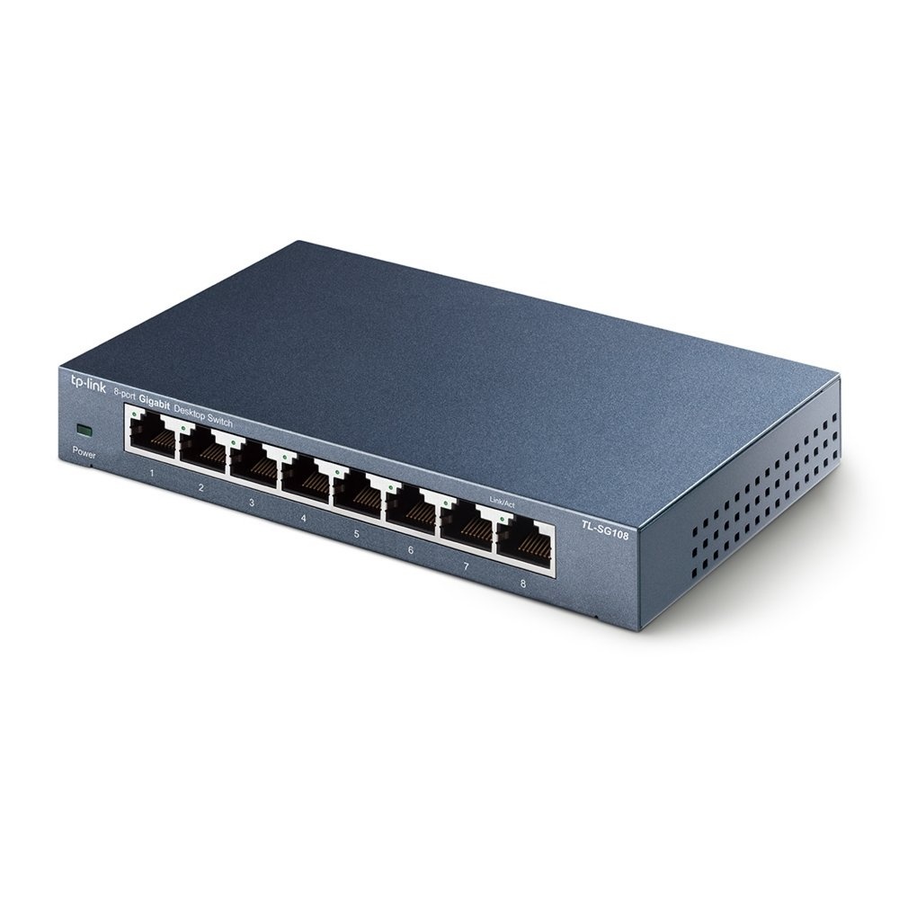 TP-Link TL-SG108 | Unmanaged Switch | 8 Poorten | Gigabit Ethernet (10/100/1000 Mbps) | Zwart - Afbeelding 2