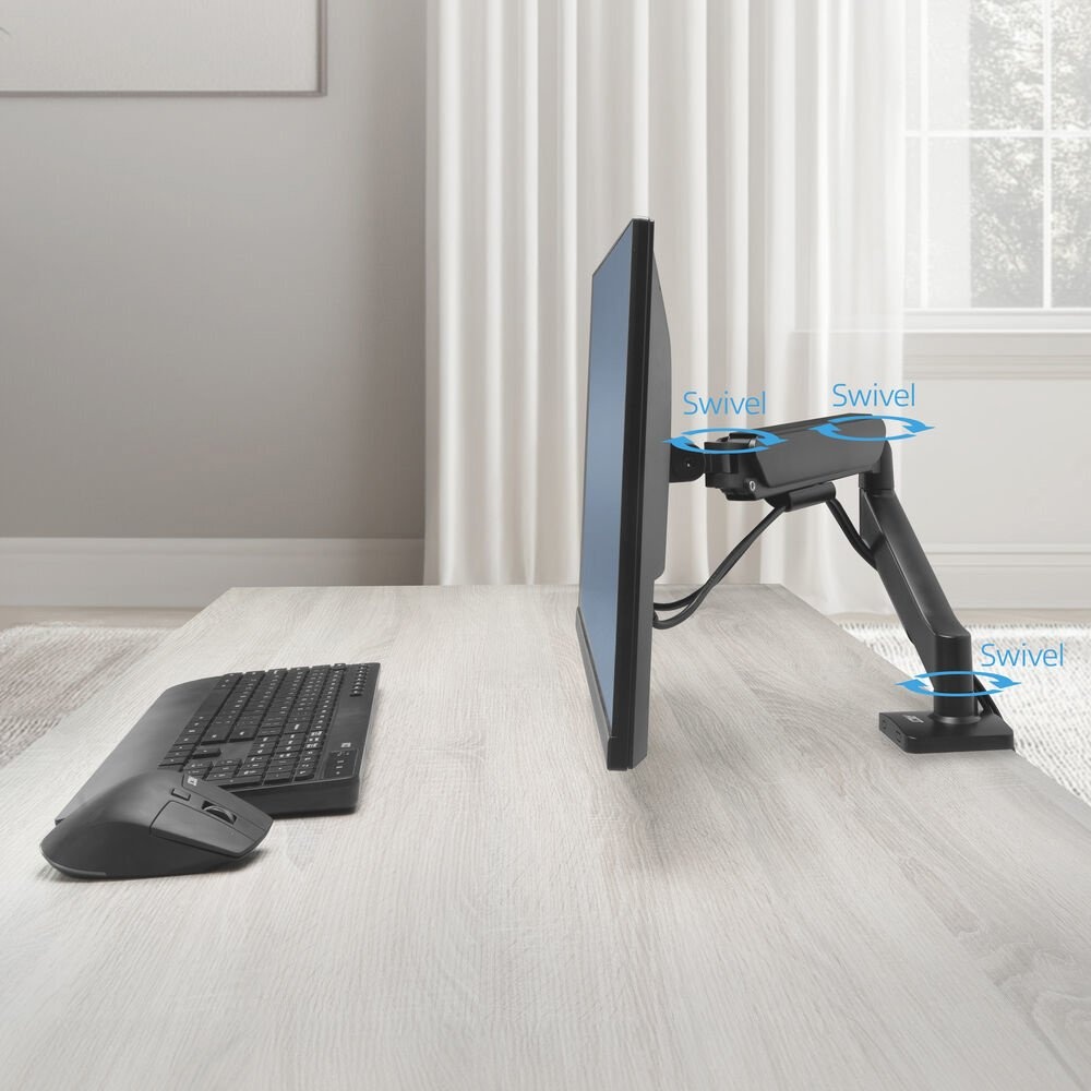 ACT AC8313 Essentials | Verstelbare Monitor-bureaubeugel | Tot 35" | Max 9 kg | VESA 75x75 / 100x100 | 1 Monitor | Gasveer - Afbeelding 3