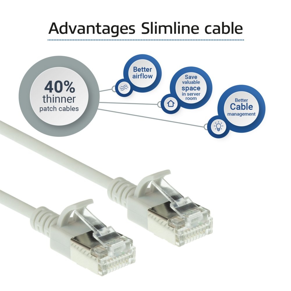 ACT U/FTP Cat 6A Netwerkkabel (DC7000) | 0,5 m | Grijs - Afbeelding 4