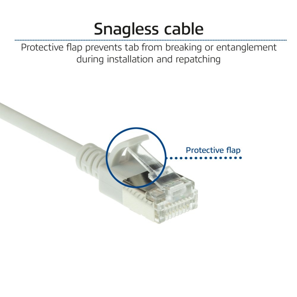 ACT U/FTP Cat 6A Netwerkkabel (DC7000) | 0,5 m | Grijs - Afbeelding 5