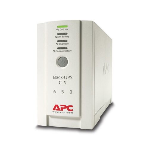 APC Back-UPS CS BK650EI | 650 VA / 400 W | 4x IEC C13 Stopcontacten | Line-Interactive | AVR Spanningsregeling | USB & Seriële Poorten | LED-statusindicator