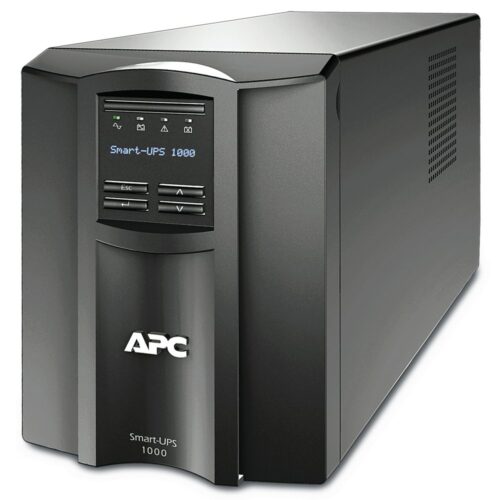 APC Smart-UPS SMT1000IC | 1000 VA / 700W | 8x IEC C13 Stopcontacten | Pure Sine Wave | SmartConnect & SmartSlot | AVR Spanningstabilisatie | LCD-scherm