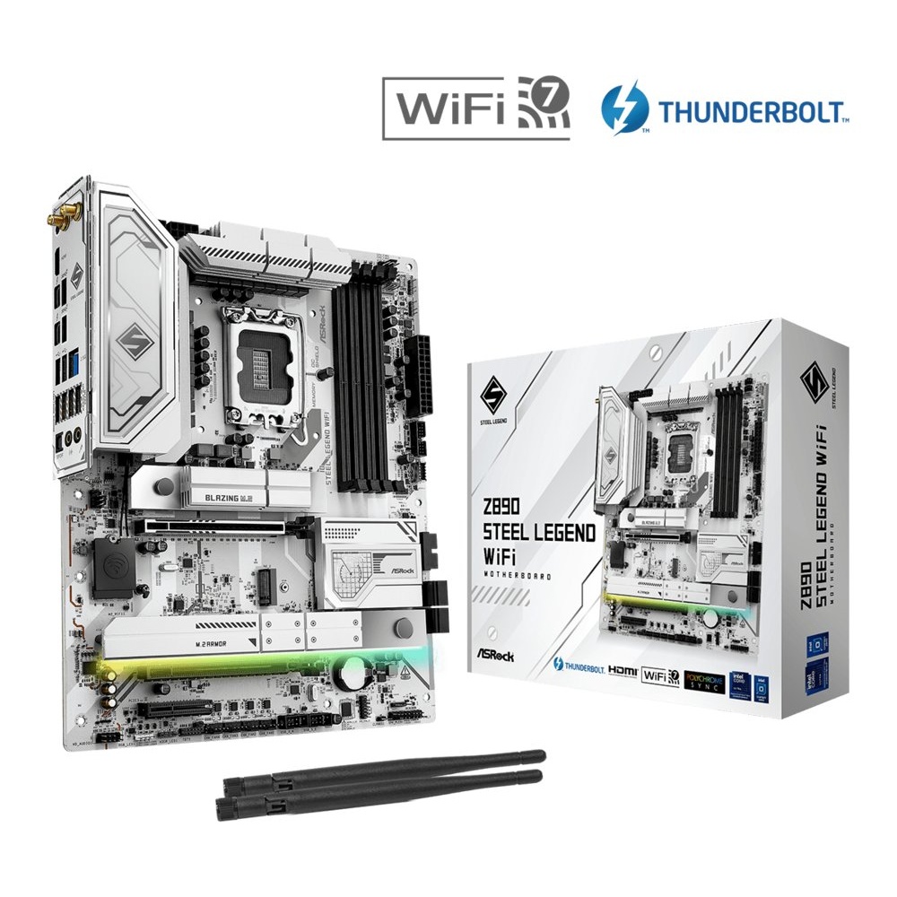ASRock Z890 Steel Legend WiFi | Socket LGA 1851 | Intel Z890 | 4xDDR5 | ATX | Moederbord