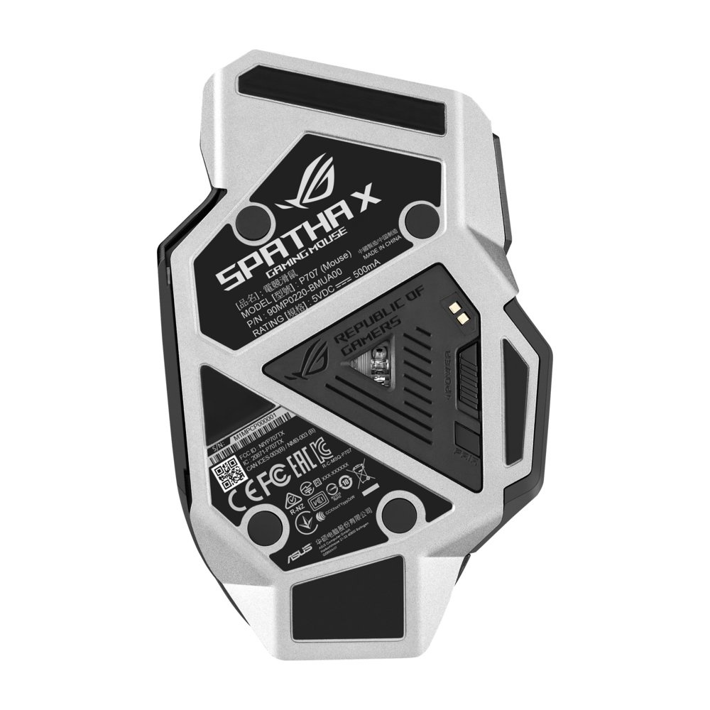 ASUS ROG Spatha X | Draadloze Gaming Muis | Rechtshandig | RF + USB-A | 19000 DPI | Zwart - Afbeelding 5