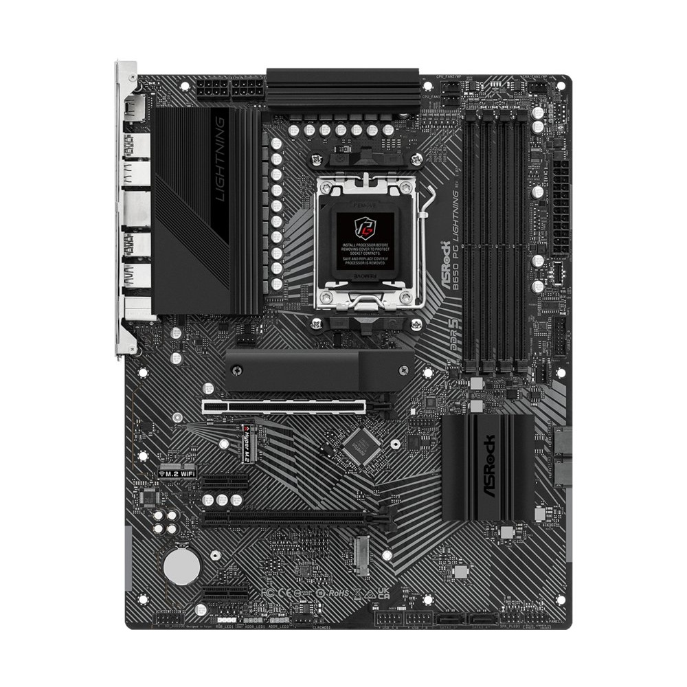 Asrock B650 PG Lightning | Socket AM5 | AMD B650 | 4xDDR5 | ATX | Moederbord