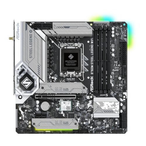 Asrock B760M Steel Legend WiFi | Socket LGA 1700 | Intel B760 | 4xDDR5 | Micro-ATX | Moederbord