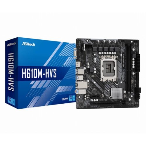 Asrock H610M-HVS Intel H610 | Socket LGA 1700 | Intel H610 | 2xDDR4 | Micro-ATX | Moederbord